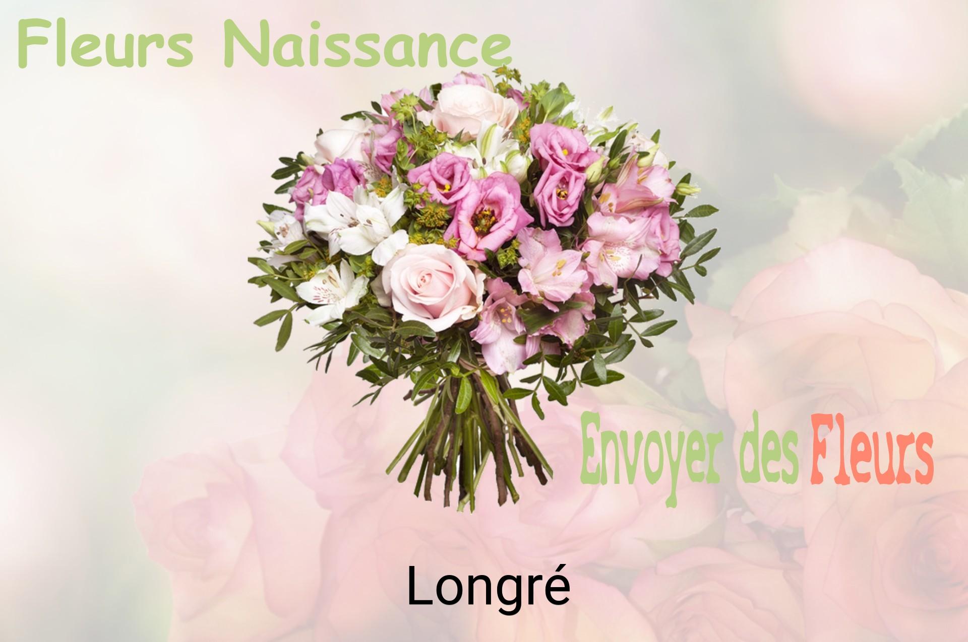 Bouquet de fleurs de naissance livré à Longré